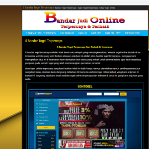5 Bandar Togel Terpercaya Dengan Bonus Terbesar