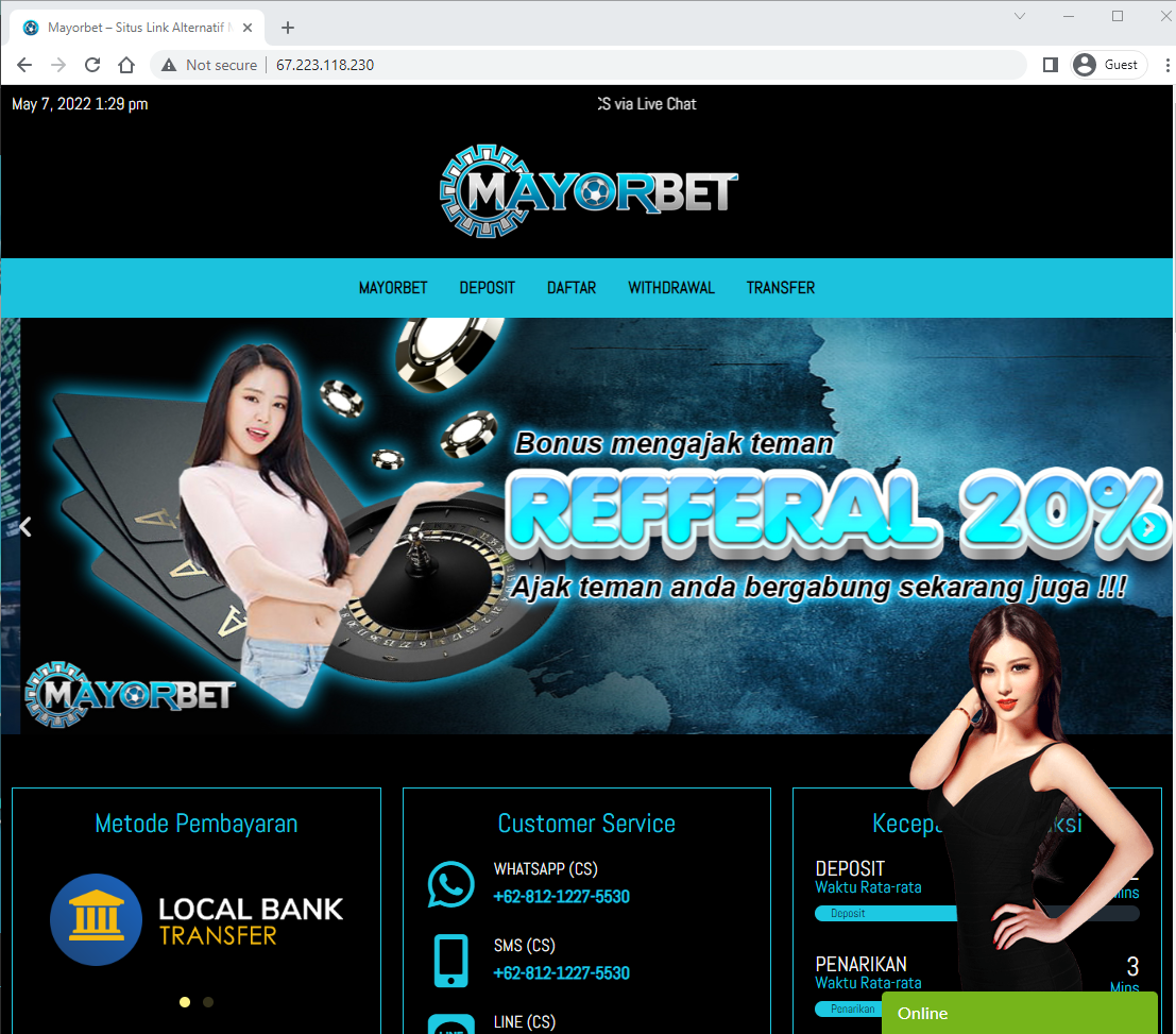 Mayorbet - Situs Judi Casino Online Terpercaya Sah Bandar Agen SBOBET Terpercaya